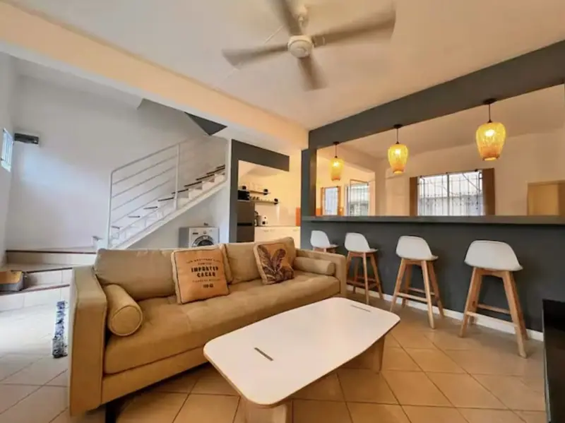 The living room of Choisy la Maison Bleue, Mont Choisy